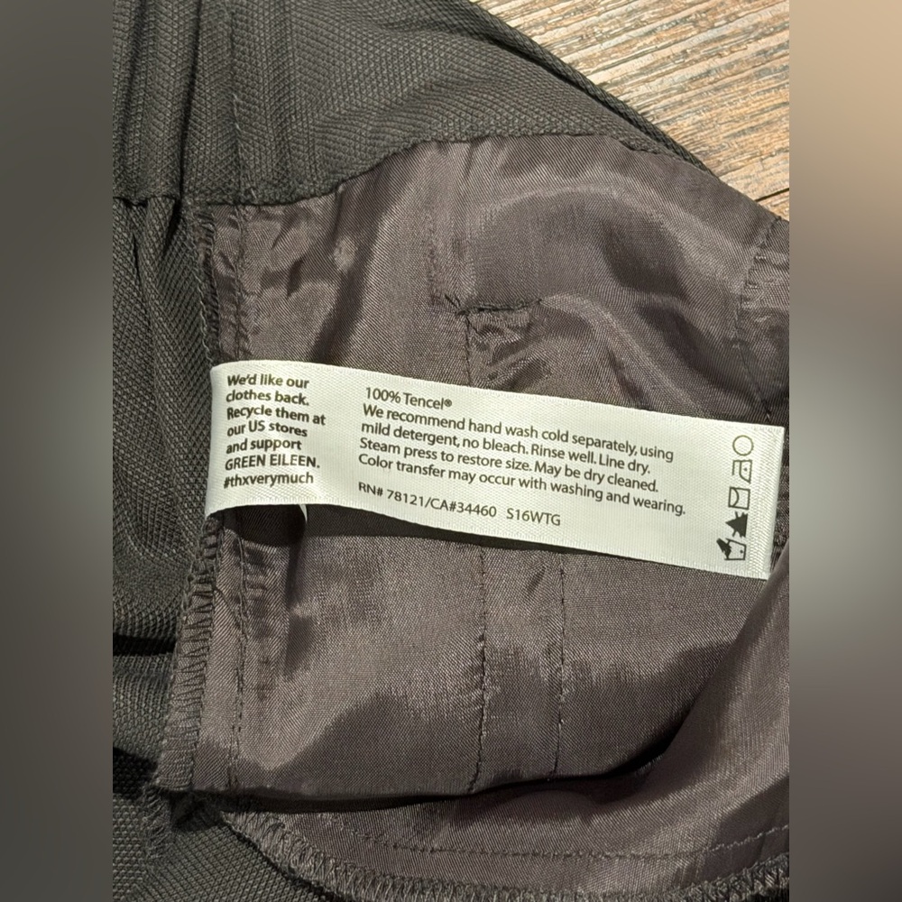 Eileen Fisher Wide Leg Pants Womens Size Medium Crop Pull On Grey Minimalist - Picture 11 of 11